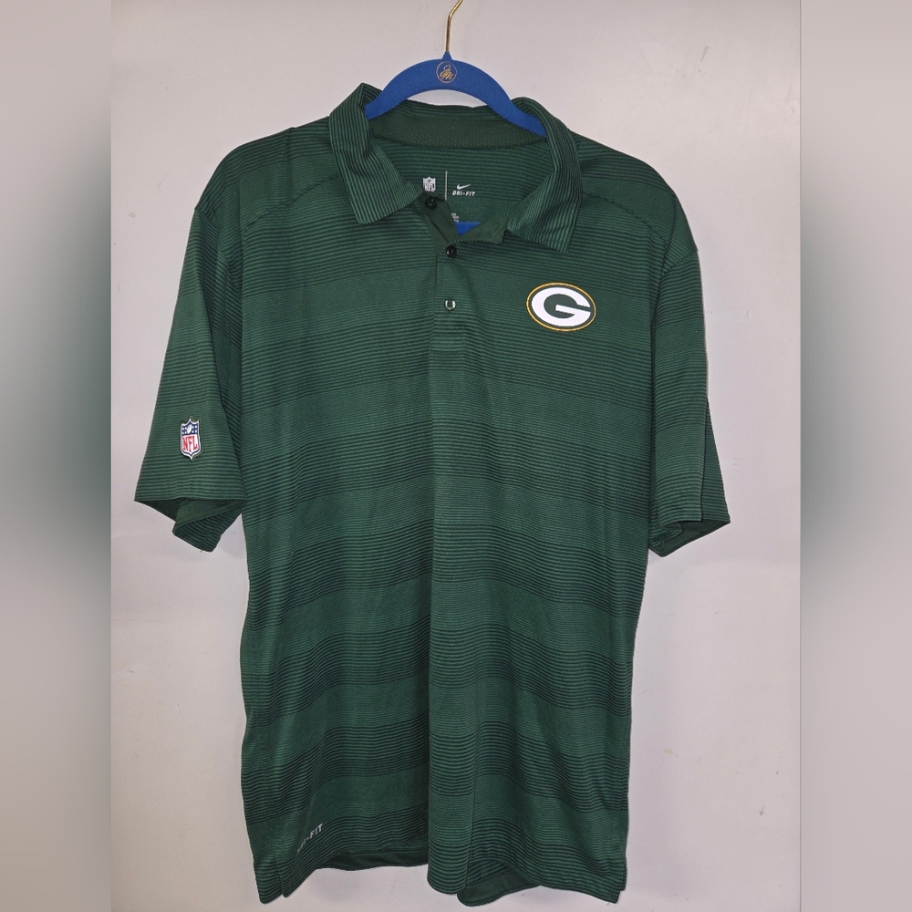 NFL Green Packers Polo Shirt with Team Logo
